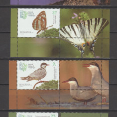 ROMANIA 2023 PARCUL NATURAL VACARESTI Serie 4 timbre cu vinieta LP.2434