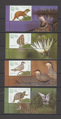 ROMANIA 2023 PARCUL NATURAL VACARESTI Serie 4 timbre cu vinieta LP.2434 foto