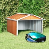 Sopron gradina pt. robot de gazon, maro 92x97x63 cm otel zincat GartenMobel Dekor, vidaXL