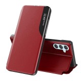 Husa compatibila cu samsung galaxy a34 5g, magnetic close, vizualizare stand, slim, rosu