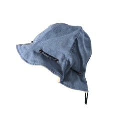 Palarie bucket reversibila denim albastru