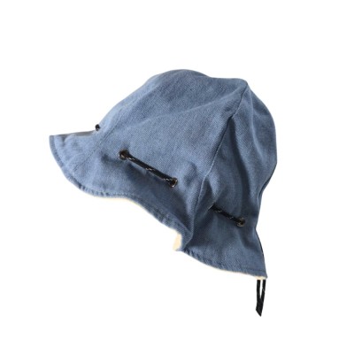 Palarie bucket reversibila denim albastru foto