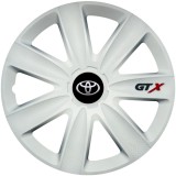 Set 4 Capace Roti GTX Alb R15, Compatibil Cu Toyota, Autohelix MSA