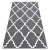 Covor Sketch - F343 gri și alb marocani Trellis, 280x370 cm, Dreptunghi, Polipropilena