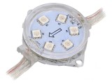 LED RGB IP68 cu 6 diode și controler WS2811S