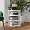 Dulap lateral Gossi alb 35x35x55 cm PAL, noptiera, comoda living, dormitor