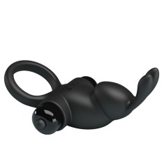 Vibro Penis 1 - Inel cu vibrații pentru penis, negru