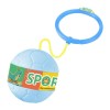 Minge pentru sarit, flippy, tip coarda hula hoop, cerc 12 cm, coarda 52 cm, minge 12 x 11 cm, functie iluminat, 4-6 ani, plastic, albastru