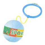 Minge pentru sarit, flippy, tip coarda hula hoop, cerc 12 cm, coarda 52 cm, minge 12 x 11 cm, functie iluminat, 4-6 ani, plastic, albastru