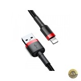 Cablu Date si Incarcare USB-A - Lightning Baseus Cafule 18W 0.5m Rosu CALKLF-A19