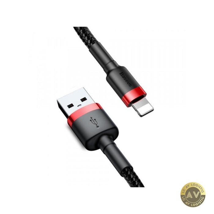 Cablu Date si Incarcare USB-A - Lightning Baseus Cafule 18W 0.5m Rosu CALKLF-A19