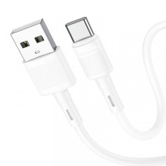 Cablu Date si Incarcare USB-A - USB-C HOCO X83 Victory, 60W, 1m, Alb