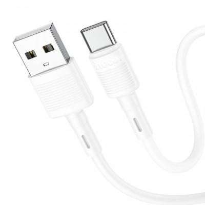 Cablu Date si Incarcare USB-A - USB-C HOCO X83 Victory, 60W, 1m, Alb foto