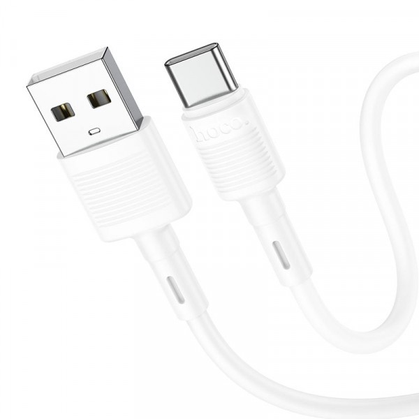 Cablu Date si Incarcare USB-A - USB-C HOCO X83 Victory, 60W, 1m, Alb