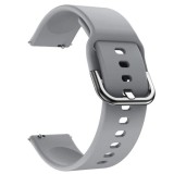Curea silicon, compatibila Huawei Watch GT 4 41mm, telescoape Quick Release, Grey Classic