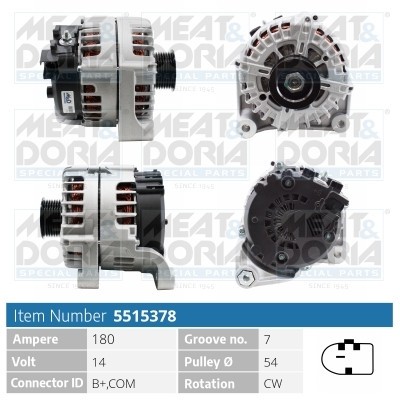 MEAT &amp;amp; DORIA 5515378 Generator / Alternator foto