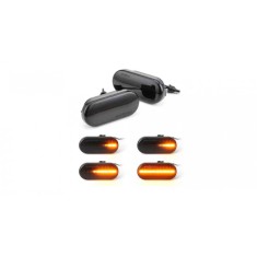 Set 2 Semnalizari dinamice aripa LED pentru VW Bora, Passat B5, Golf 4, Polo, Sharan, Seat Ibiza, Leon, Toledo, Skoda Octavia 1, Ford Fiesta, Focus, F