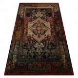 Covor de l&acirc;nă Polonia ALHAMBRA Ornament, cadru rubin, 170x235 cm