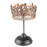 Cumpara ieftin Decoratiune Coroana metal cupru negru 15x25 cm