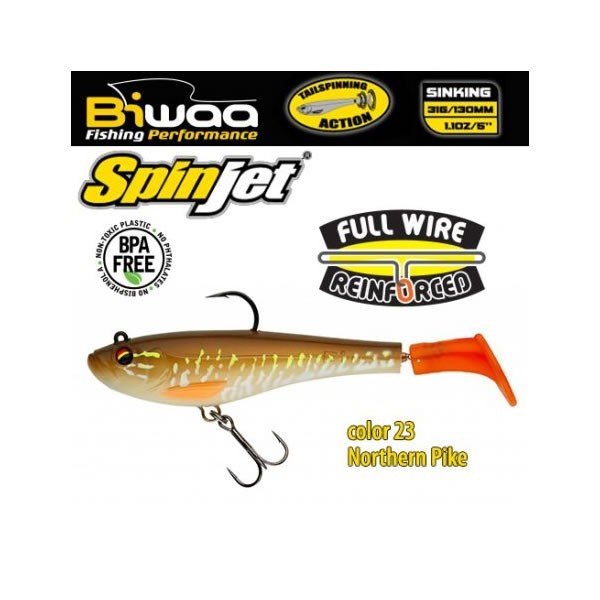 Swimbait Biwaa Spinjet 13cm, 30g, culoare 23 Northern Pike