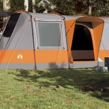 vidaXL Cort de camping tunel 4 persoane, gri/portocaliu, impermeabil
