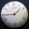 Mecanism Ceas Barbatesc Cyma 416 Swiss 15 Jewels, 26.5mm, Piese - Balans Bun, Cadran Deteriorat