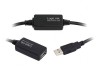 Repeater USB 25m USB 2.0 A-Mufă la A-Soclu, Logilink