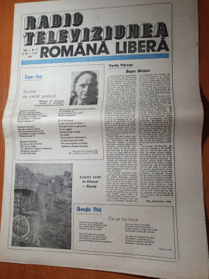 radio televiziunea romana libera 26 februarie-4 martie 1990 - grigore vieru foto