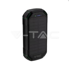 Baterie externă cu &icirc;ncărcare solară V-TAC 30000 mAh