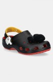 Crocs papuci Classic Iam Mickey Clog femei, culoarea negru, 209895-8C1