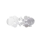 Set 30 oglinzi decorative Ventoo&reg;, din sticla acrilica, pentru design interior, model rotund, silver