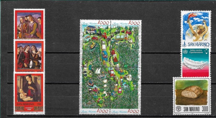 C5724 - lot timbre San Marino nestampilate MNH