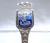 LINGURITA ARGINT MASIV DECOR SFANTUL GHEORGHE SI BALAURUL 10.7 CM 15.71 GRAME