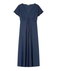 Rochie midi Springfield pentru femei, decolteu cu in V, bleumarin, M - OUTLET