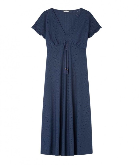 Rochie midi Springfield pentru femei, decolteu cu in V, bleumarin, M - OUTLET