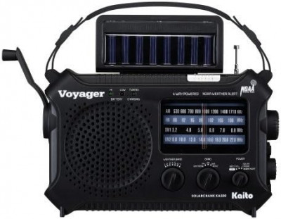Kto KA500BLK Radio de urgență AM/FM/SW cu alertă meteo cu 5 căi, negru foto