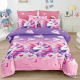 Cumpara ieftin Lenjerie de Pat Bumbac Finet, 1 Persoana , 4 Piese- KX8002