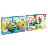 PolyM - Kit de construit Orasul Creativ de jucarie (50 piese)