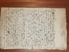 Document vechi din anul 1788 foto
