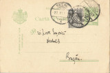 Rom&acirc;nia, carte poştală 10, cu marcă fixă, circulată, 1929