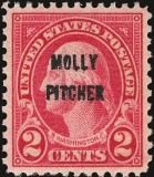 SUA 1928 - Supratipar Molly Pitcher pe Washington, neuzat