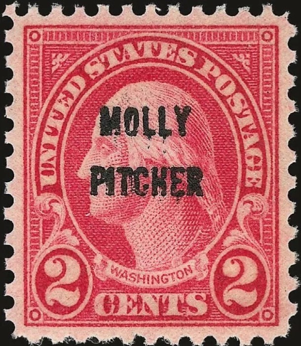 SUA 1928 - Supratipar Molly Pitcher pe Washington, neuzat