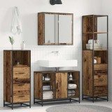 vidaXL Set de mobilier pentru baie 3 pcs Lemn vechi 80 x 33 x 60 cm 3402420