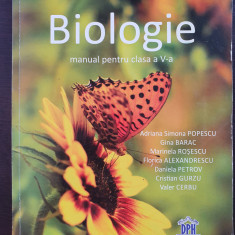 BIOLOGIE MANUAL PENTRU CLASA A V-A - Popescu, Barac