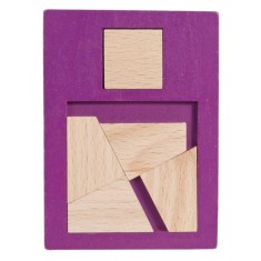 Joc logic IQ puzzle din lemn Extra piesa-1, Fridolin