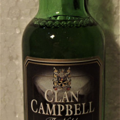 RARE WHISKY miniaturi CLAN CAMPBELL THE NOBLE CL 5 GR, 40 ANII 70/90