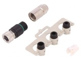 Conector M8 Mamă 4 Pin Drept pe Cablu IP67 32V 4A