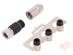 Conector M8 Mamă 4 Pin Drept pe Cablu IP67 32V 4A