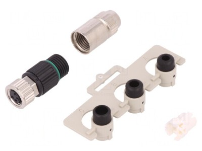 Conector M8 Mamă 4 Pin Drept pe Cablu IP67 32V 4A foto