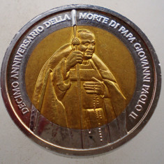 1.240 VATICAN PAPA IOAN PAUL II EUROPA MODEL 2 EURO SPECIMEN bimetal